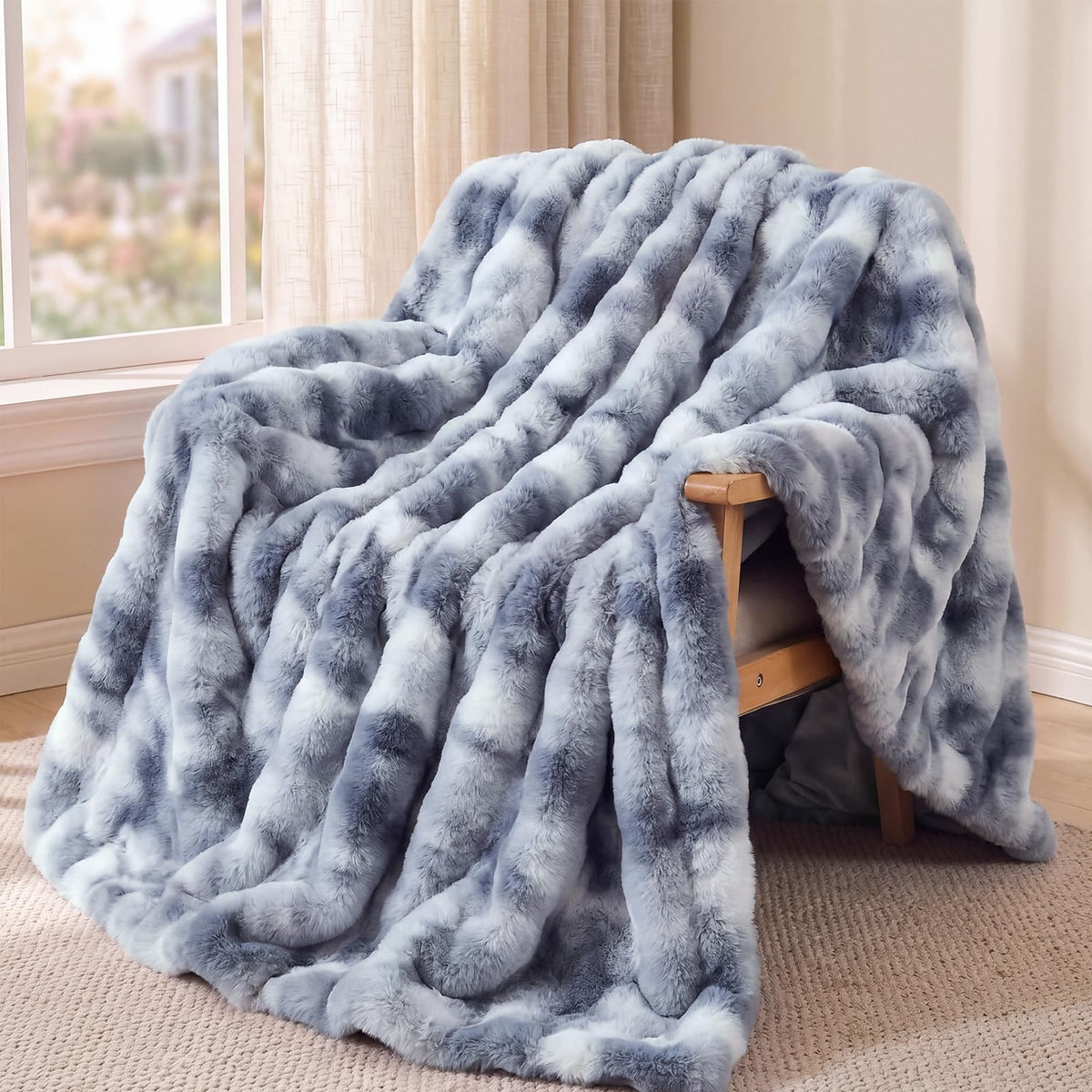 Cozy Fluffy Plush Blanket Pink 50x60 Inch Super Soft Fuzzy Thick Throw Blanket for Sofa Couch Bed