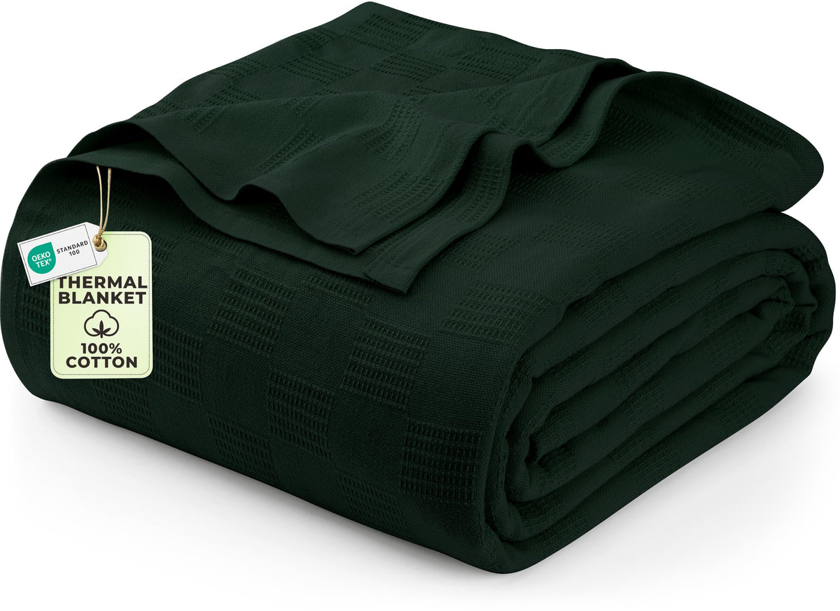 Utopia Bedding 100% Cotton Thermal Blanket Khaki Throw, 50x60 Inches