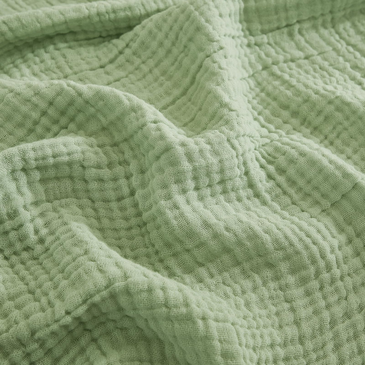 EMME Cotton Blanket King Size for Bed Soft Muslin Blankets 108"x90" Beige Lightweight Breathable Layering Bedspread Coverlet All Season Gauze