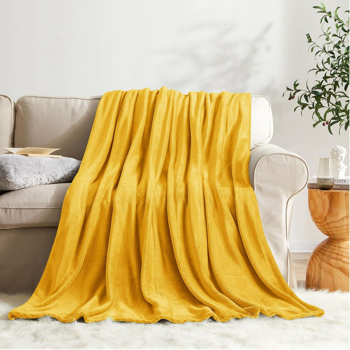 KMUSET Fleece Blanket Throw Size Dark Grey Lightweight Super Soft Cozy Fuzzy Bed Blankets Microfiber Factory Shop