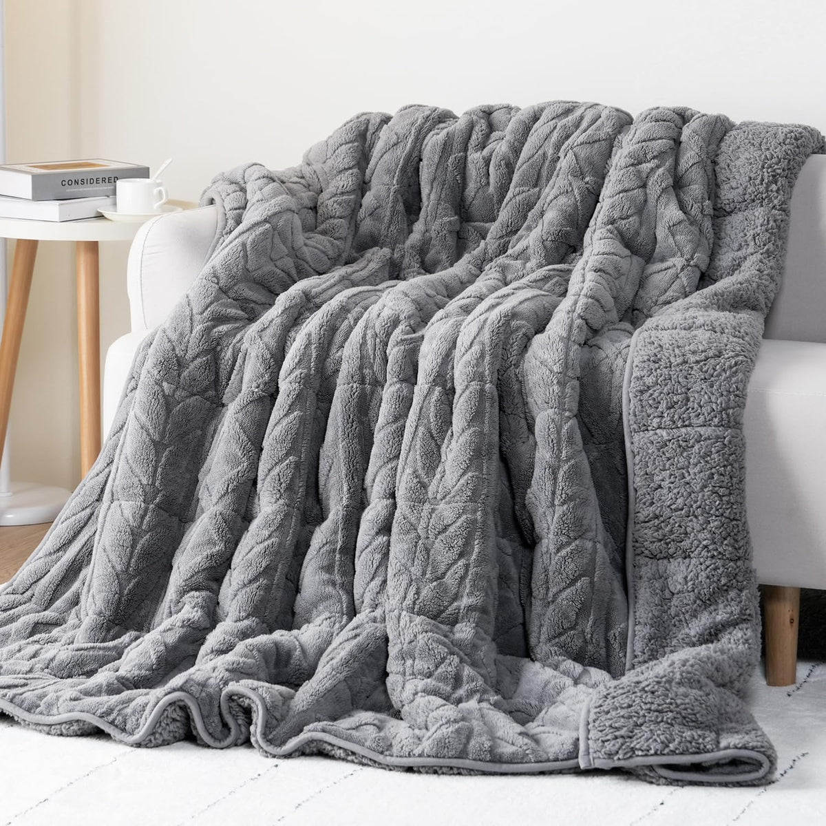 Cottonblue Pink Weighted Blanket Queen Size 15lbs for Adults 60x80in Soft