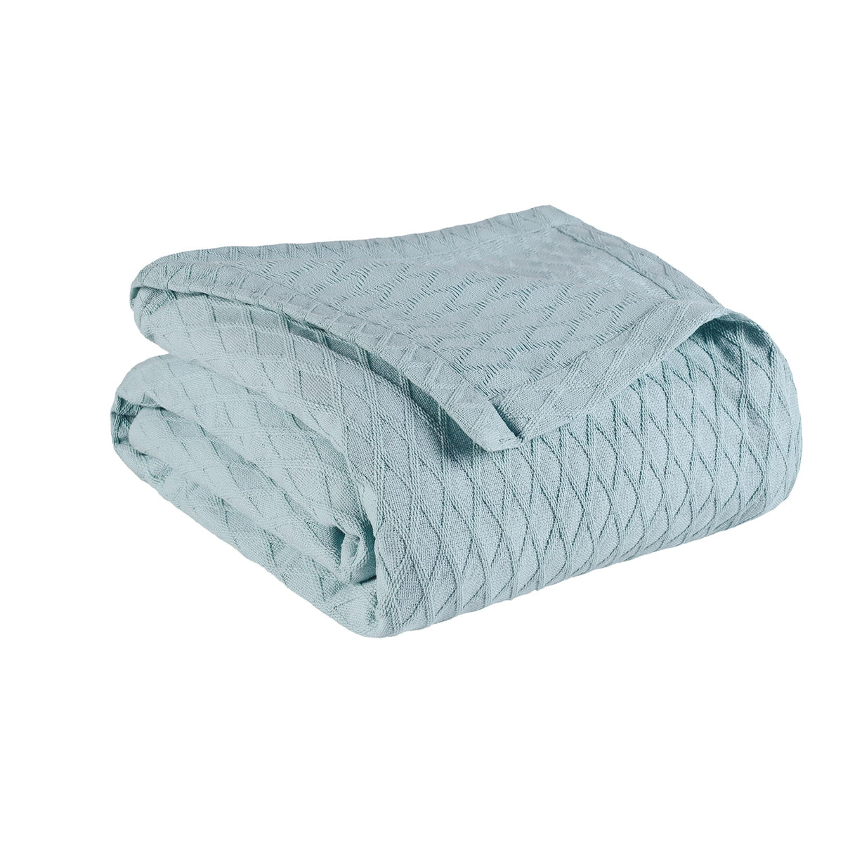 Superior Diamond Weave All-Season Cotton Blanket, Cover for Home, Couch, Bed, Soft, Warm Blankets, Boho Aesthetic, Comfy, Cozy, and Cute Covers, Decorative Bedding Essentials, Full/Queen, Ivory