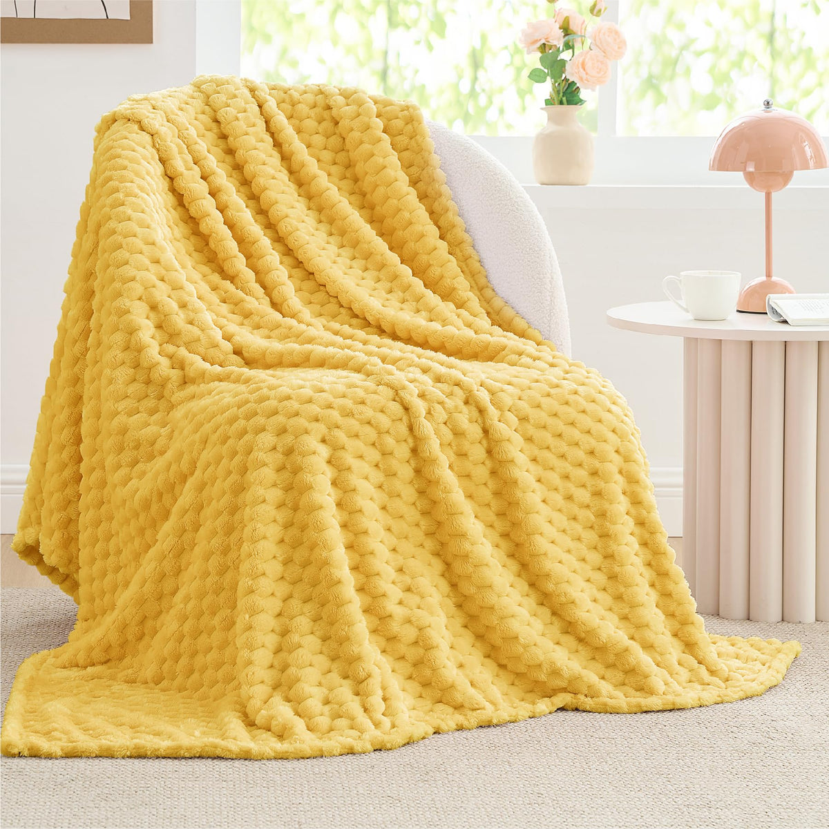 BEDELITE Pink Throw Blanket for Couch, Soft Cozy Gifts for Women, 50 * 60