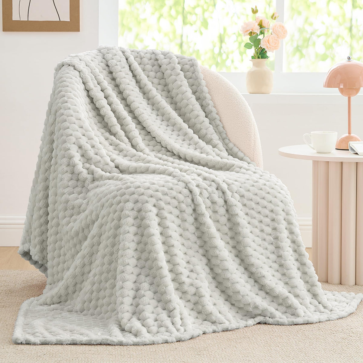 BEDELITE Pink Throw Blanket for Couch, Soft Cozy Gifts for Women, 50 * 60