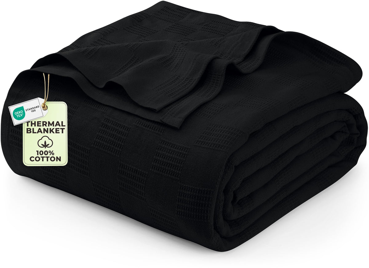 Utopia Bedding 100% Cotton Thermal Blanket Khaki Throw, 50x60 Inches