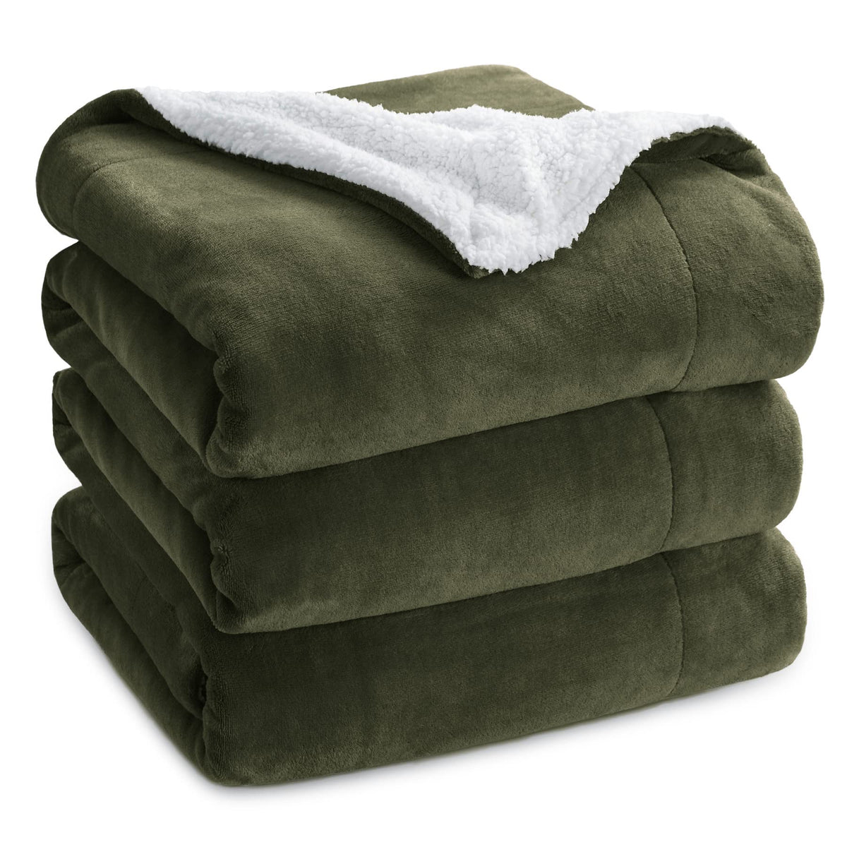 Bedsure GentleSoft Sherpa Fleece Throw Blanket for Couch, Non-Heated, Thick & Warm Cozy Comfort Blanket for Winter Fall, Soft Fuzzy Plush Throw Gifts for Women and Men, Grey, 50x60 Inches