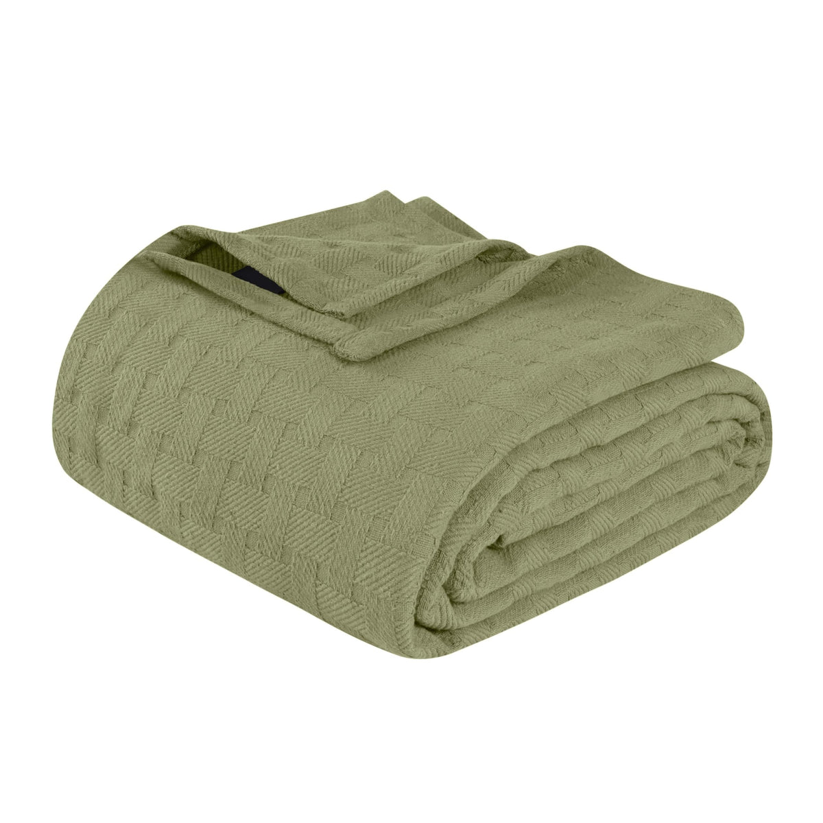 Superior Basketweave Cotton Blanket, Basket Weave Design, Soft, Comfy Cover for Bed, Bedding, Bedroom, Couch Throw, Lounging, Modern Boho Medium Weighted Blankets, Twin Size, Taupe