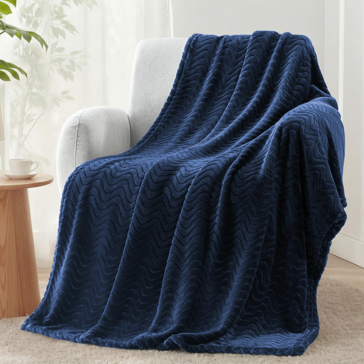 Exclusivo Mezcla Large Fleece Throw Blanket for Couch, Sofa, Celadon