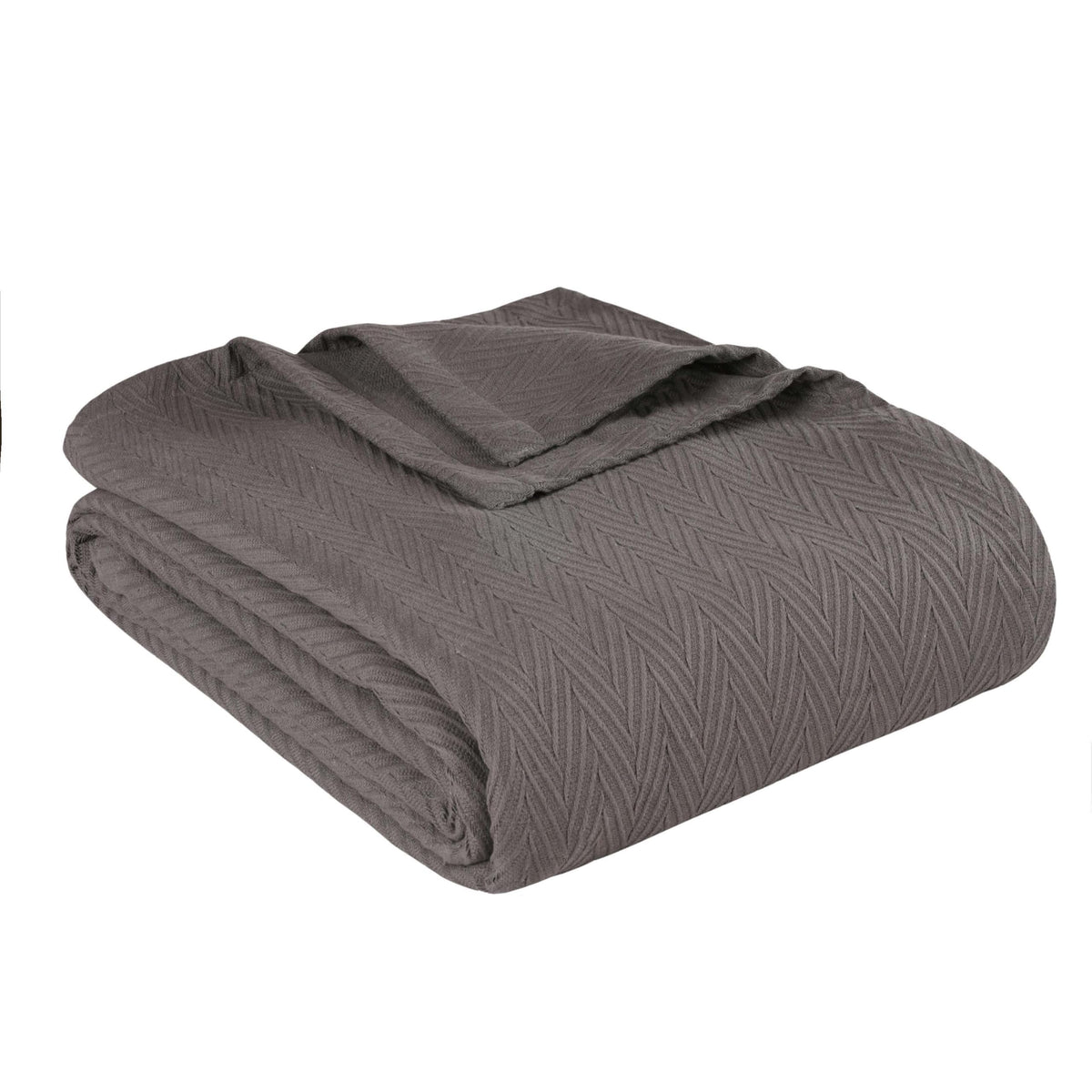 Superior Metro All-Season Cotton Blanket, Woven Blanket for Couch, Bed, Bedding, Farmhouse, Home Essentials, Cute and Cozy Bohemian Blankets, Herringbone Weave, California King, Sage