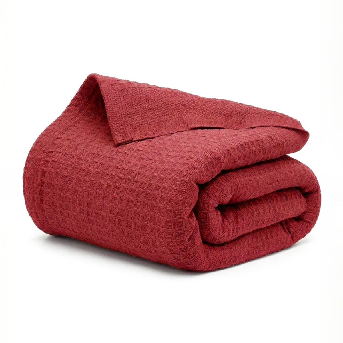 Salt Earth 106" x 92", King 100% Cotton Waffle Weave Blanket for Bed (Navy)
