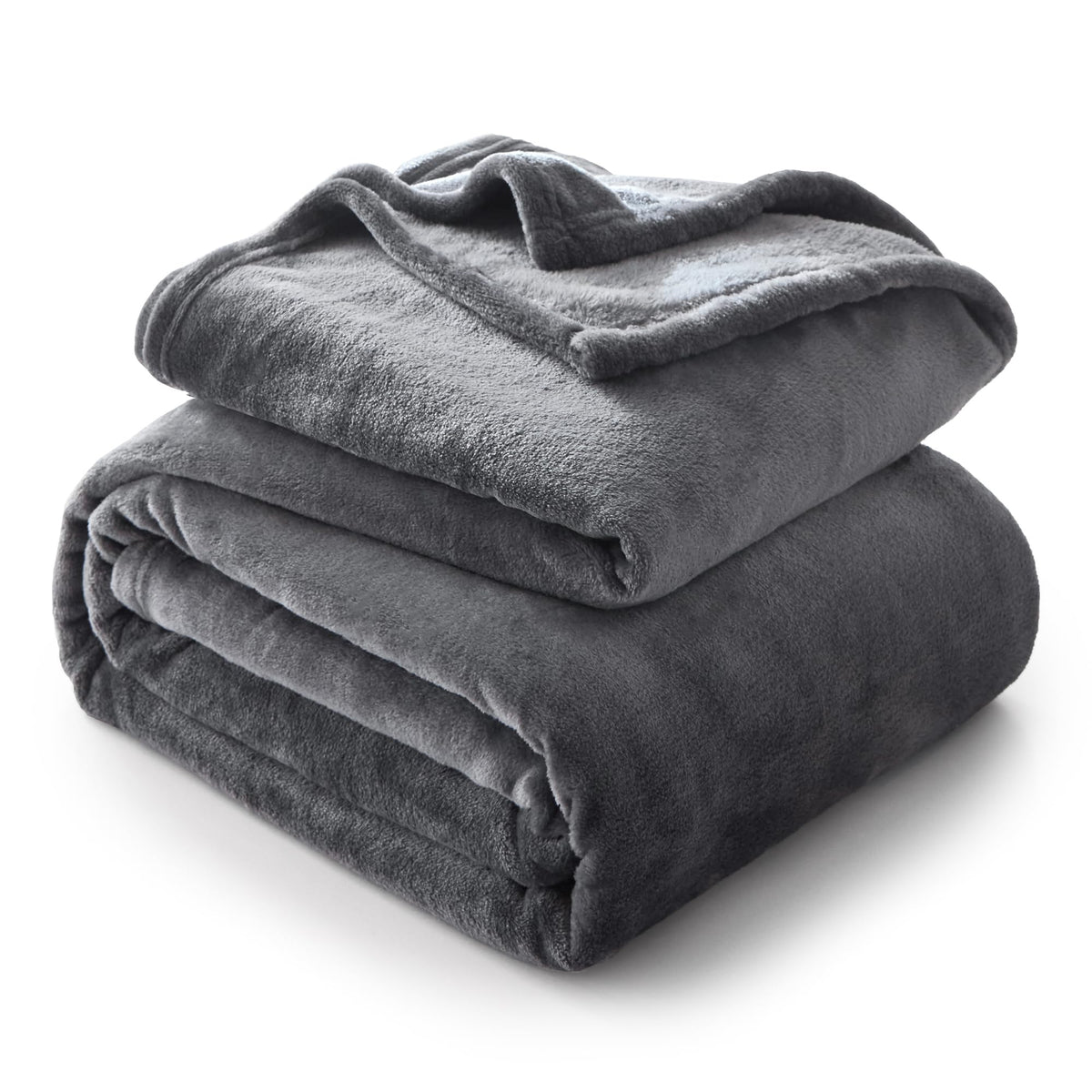 COOVA Oversized King Fleece Blanket 120x120 inches, Soft Cozy Warm Giant Extra Large 10'x10' Blanket for Bed, Sofa, Couch,Travel, Camping, California Huge Flannel Big Throw Blanket, Dark Grey