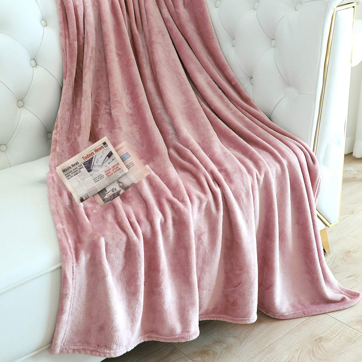 TASTHROW Large Flannel Fleece Throw Blanket, 50×70 Inch