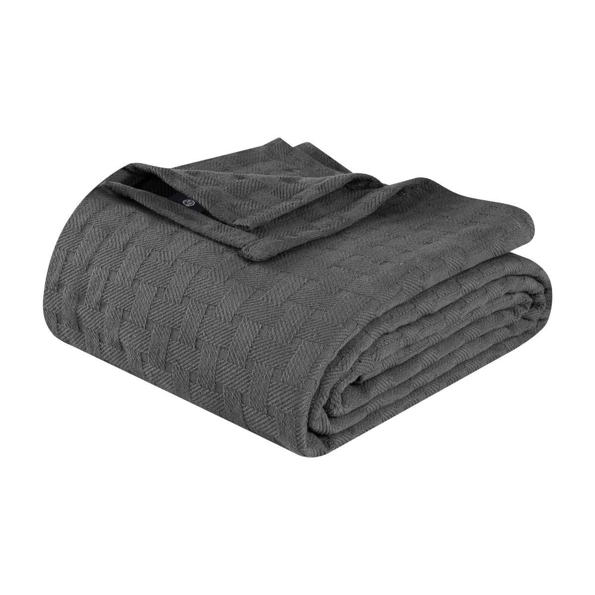Superior Basketweave Cotton Blanket, Basket Weave Design, Soft, Comfy Cover for Bed, Bedding, Bedroom, Couch Throw, Lounging, Modern Boho Medium Weighted Blankets, Twin Size, Taupe