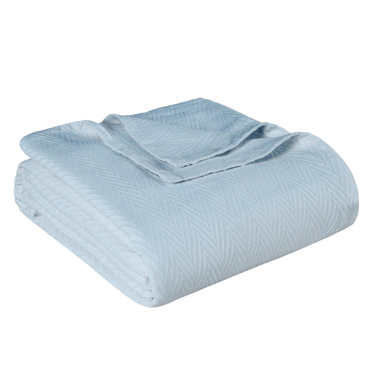 Superior Metro All-Season Cotton Blanket, Woven Blanket for Couch, Bed, Bedding, Farmhouse, Home Essentials, Cute and Cozy Bohemian Blankets, Herringbone Weave, California King, Sage