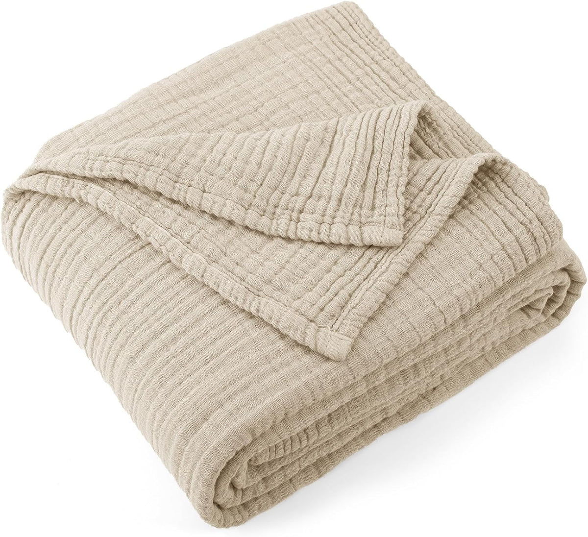 Carriediosa 100% Cotton Muslin Throw Blanket 108x 90 Summer Gauze for Adult