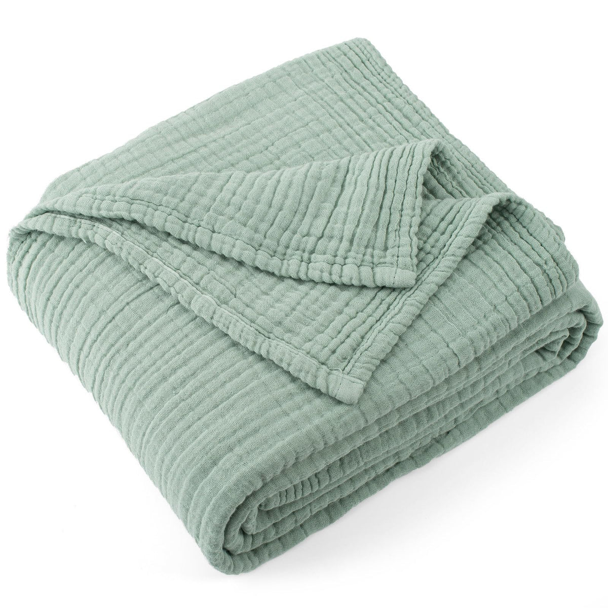 Carriediosa 100% Cotton Muslin Throw Blanket 108x 90 Summer Gauze for Adult