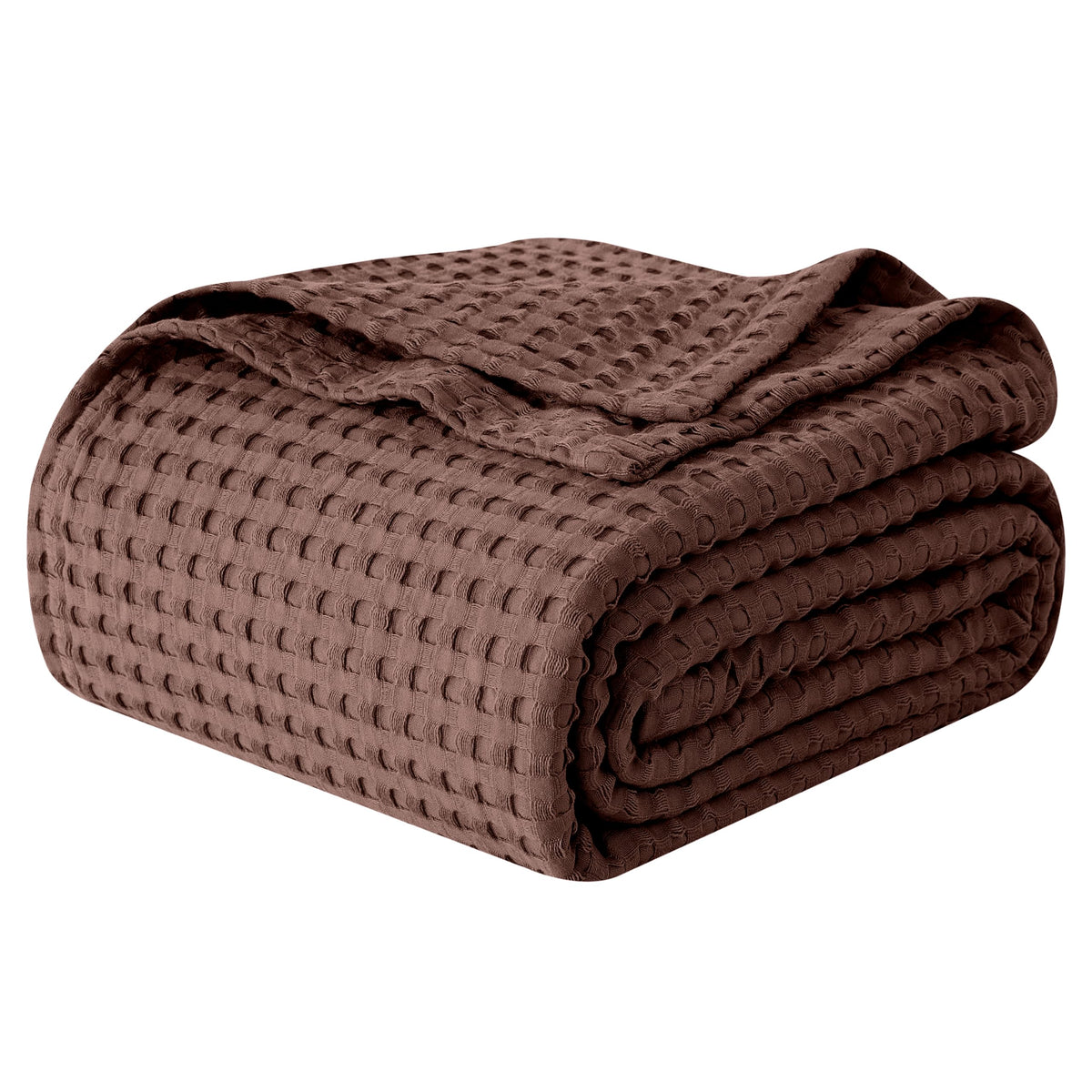 Elegant Comfort Premium 100% Cotton Waffle Blanket - Lightweight Breathable Waffle Weave Bed Blanket - Soft and Warm All Season Blanket for Couch, Sofa and Bed, King Size 90x108 Inches, Linen