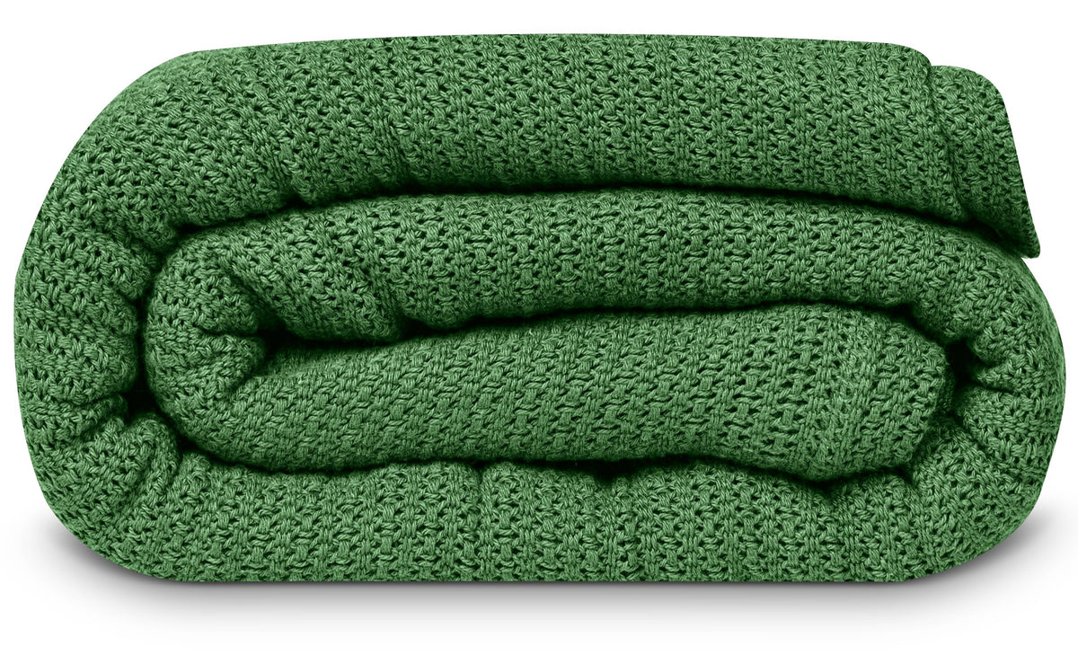 Linteum 100% Cotton Open-Cell Leno Weave Blanket — Breathable All Season — Queen 90x90 — Rose