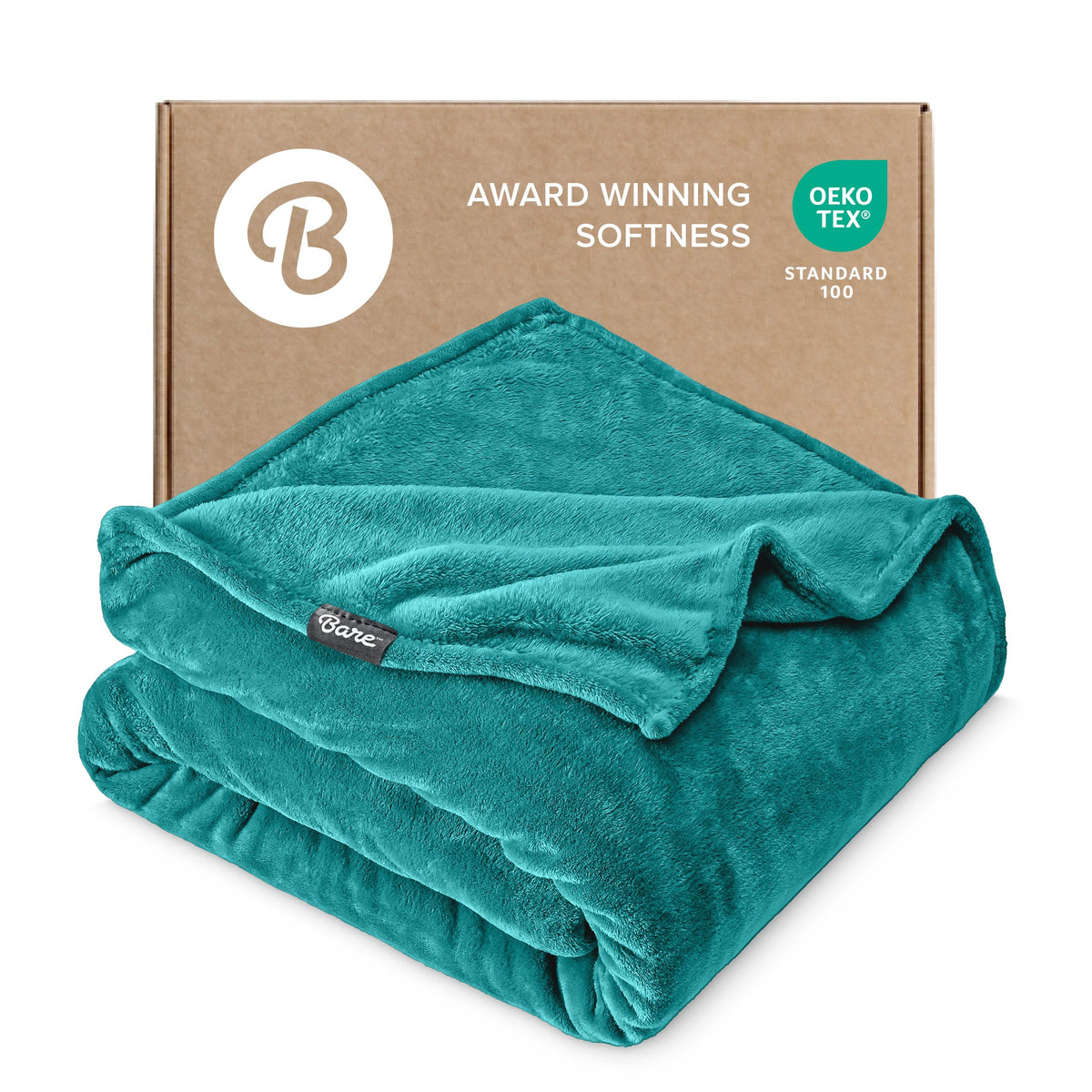 Bare Home Fleece Blanket Luxury Microplush (Full/Queen, Grey)