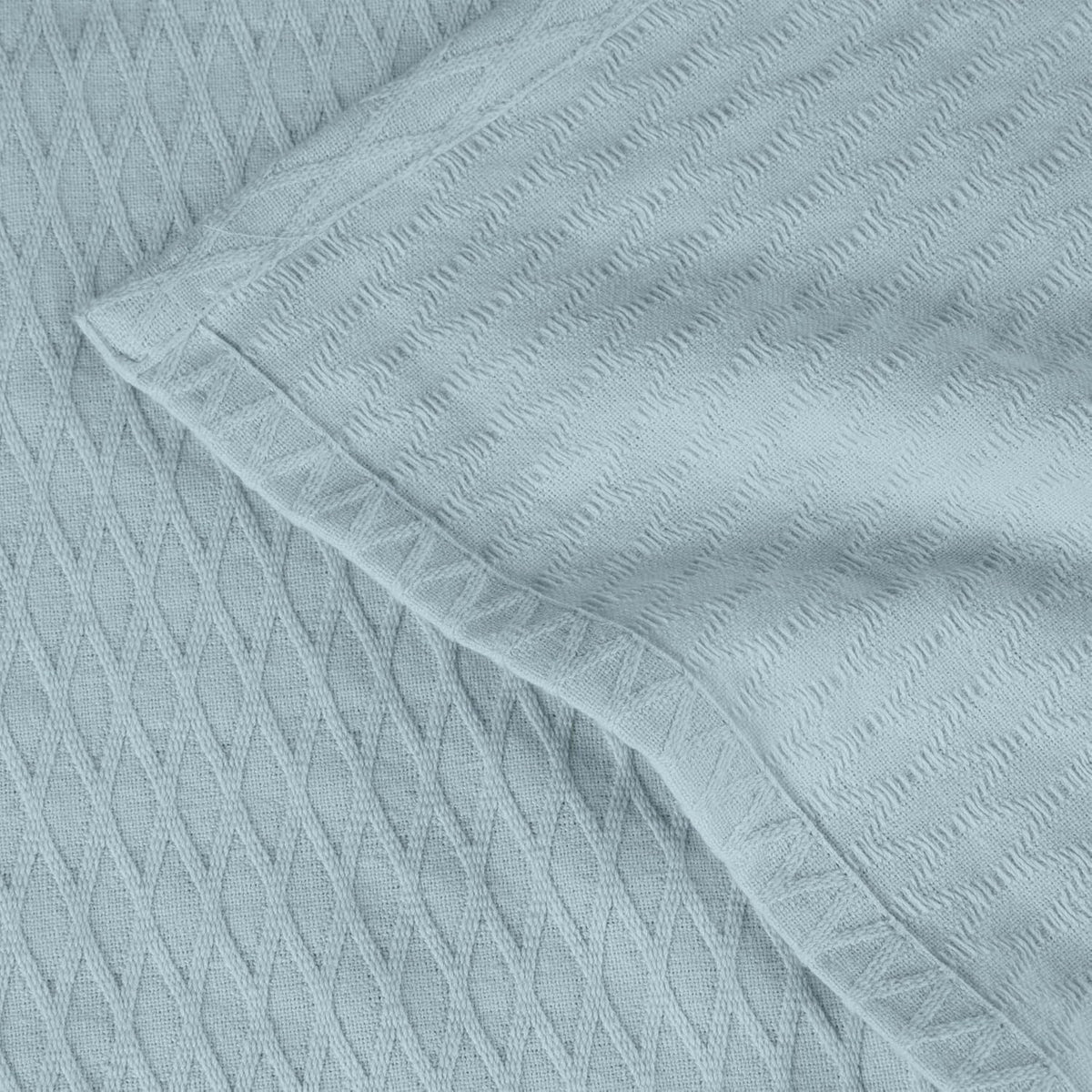 SUPERIOR Cotton Blanket, Lightweight, Breathable Bedding, King, Aqua