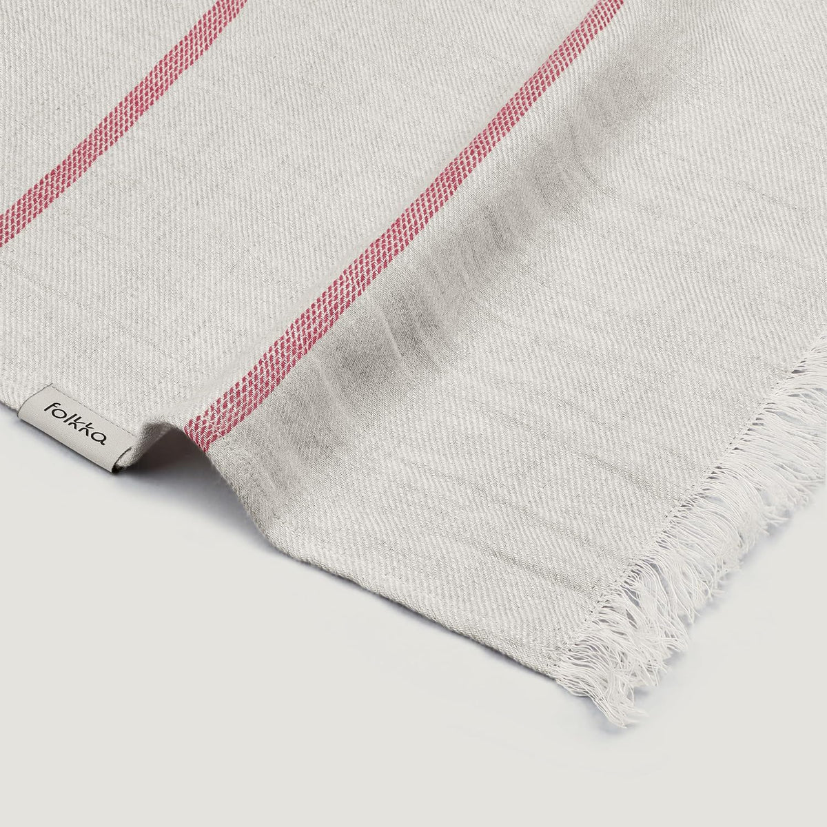 Eden 100% Linen Blanket – Premium European Woven Throw – Extra Large 45x78 in – Multi-Purpose Beach Towel, Sofa Throw, Summer Blanket – Lightweight, Softened, Striped – Made in Europe (Ecru/Brown)