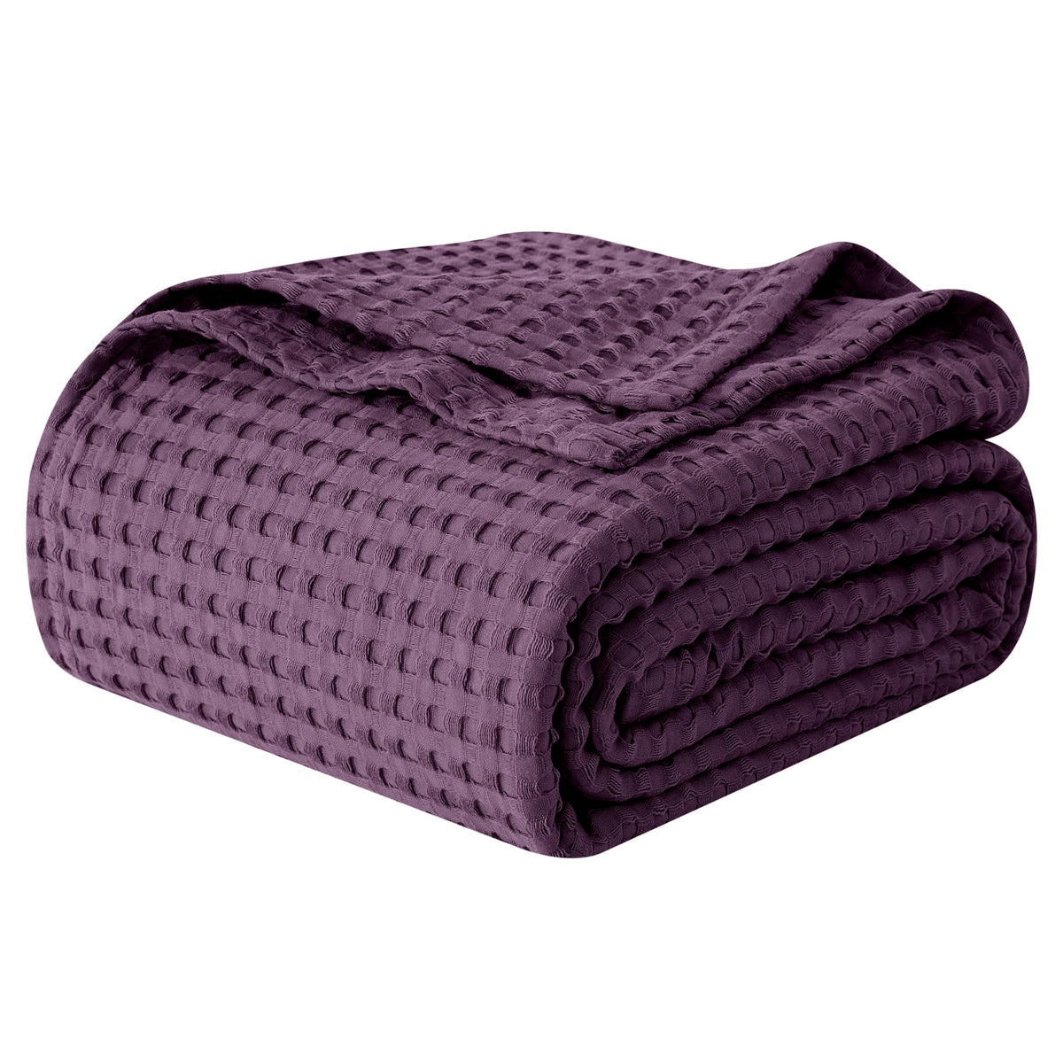 Elegant Comfort Premium 100% Cotton Waffle Blanket - Lightweight Breathable Waffle Weave Bed Blanket - Soft and Warm All Season Blanket for Couch, Sofa and Bed, King Size 90x108 Inches, Linen