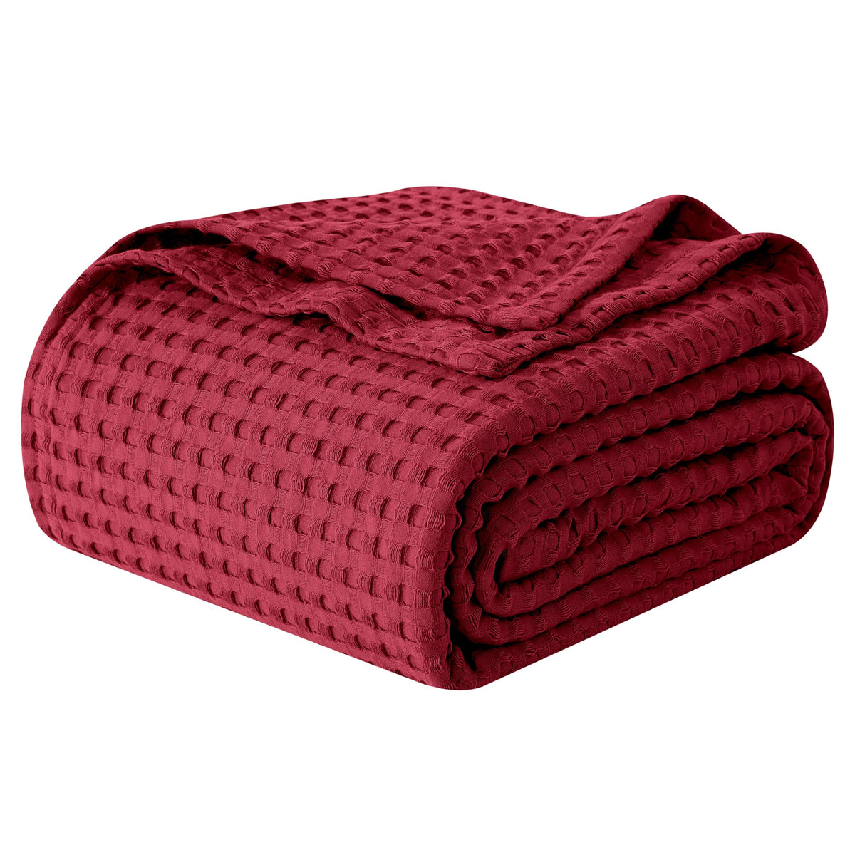 Elegant Comfort Premium 100% Cotton Waffle Blanket - Lightweight Breathable Waffle Weave Bed Blanket - Soft and Warm All Season Blanket for Couch, Sofa and Bed, King Size 90x108 Inches, Linen