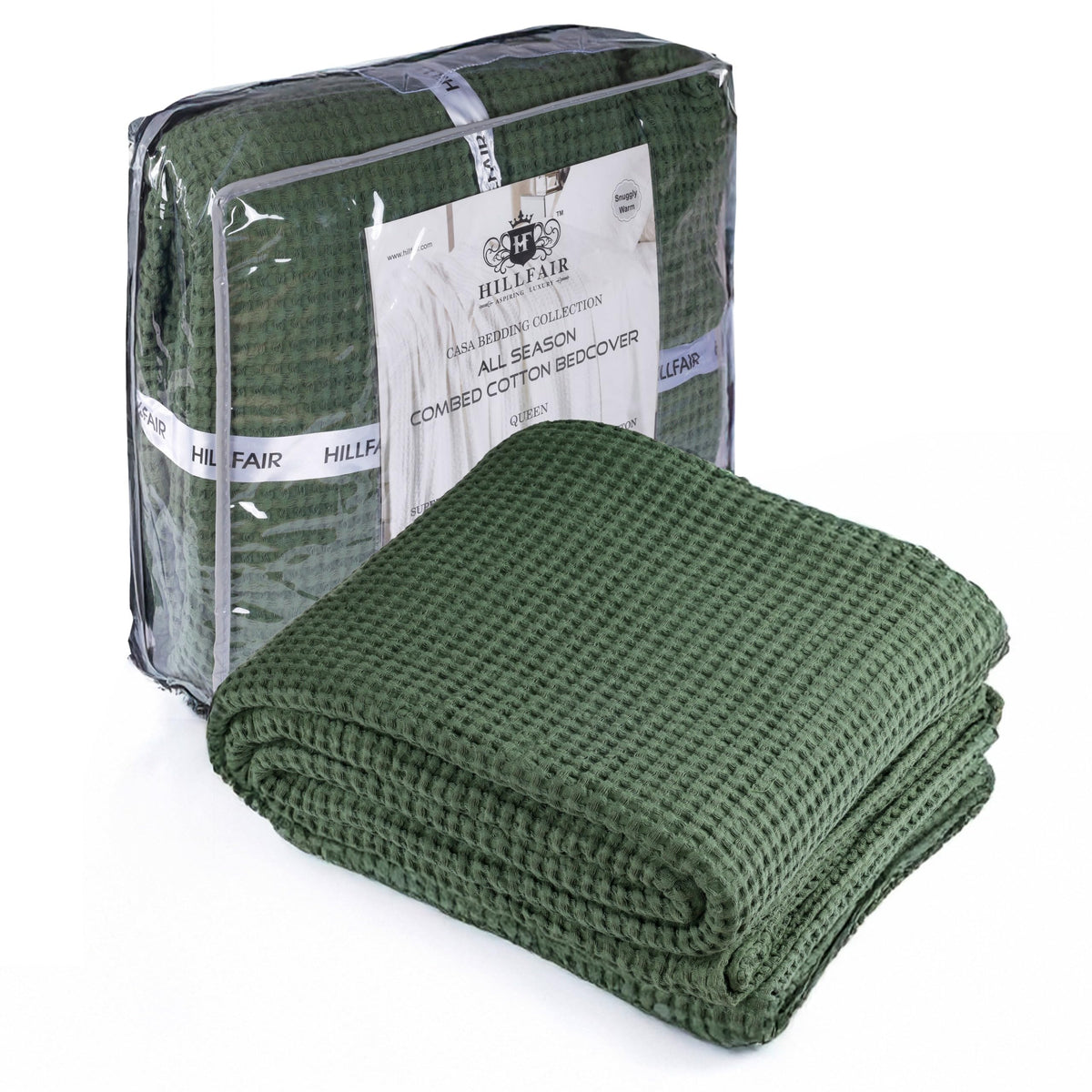 HILLFAIR 100% Combed Cotton Blanket– Twin Size Bed Blankets– Warm Soft All Season Breathable Lightweight Summer Blankets– Waffle Weave Home Decor Bed Blanket- Khaki Twin Bed Cotton Blankets/Bedcovers