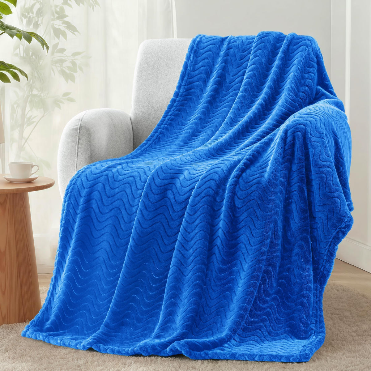 Exclusivo Mezcla Large Fleece Throw Blanket for Couch, Sofa, Celadon