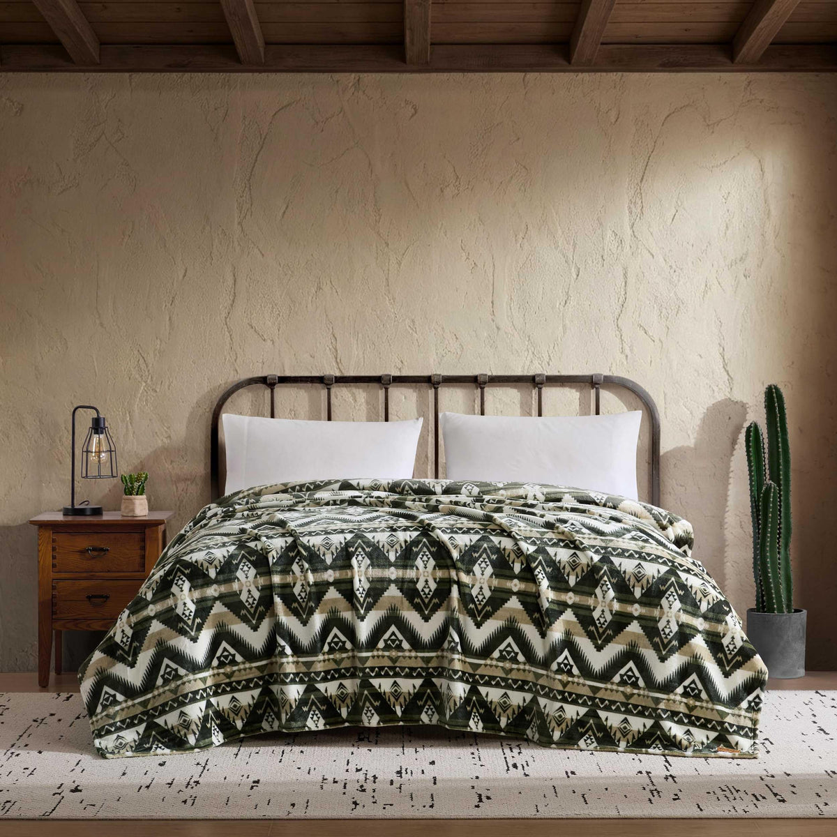 Wrangler - Ultra-Soft Plush Queen Size Blanket for Bed or Couch