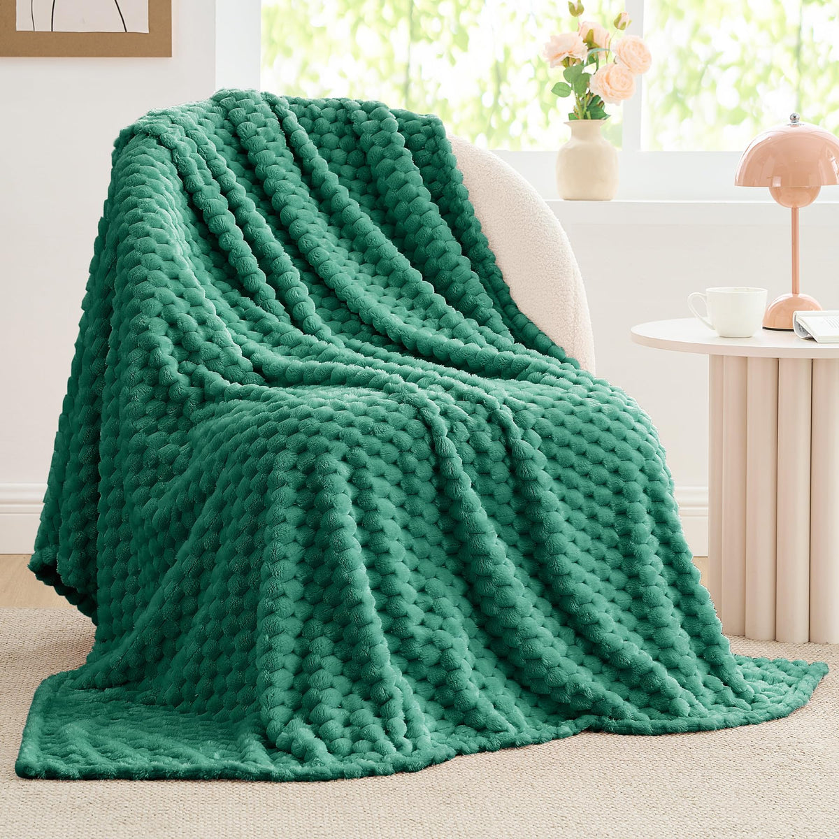 BEDELITE Pink Throw Blanket for Couch, Soft Cozy Gifts for Women, 50 * 60