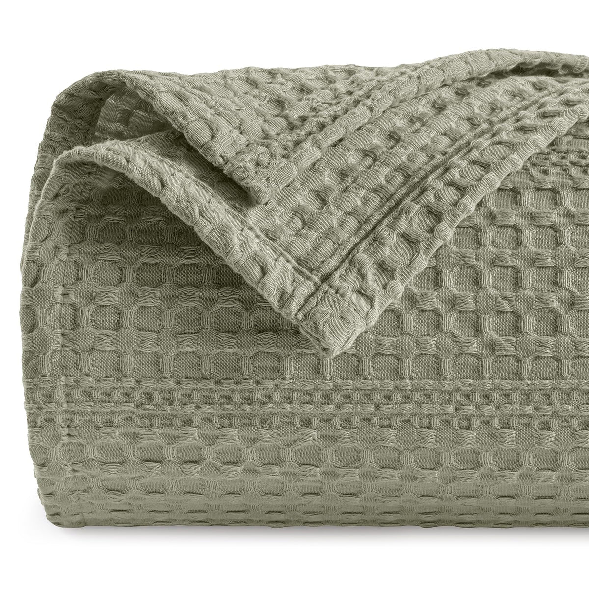 PHF Lightweight Waffle Weave Blanket Queen Size 90"x 90", Soft Woven All‑Season Blanket for Hot Sleepers - Aesthetic Home Decor for Couch Bed Sofa, Pet Friendly, Natural/Linen