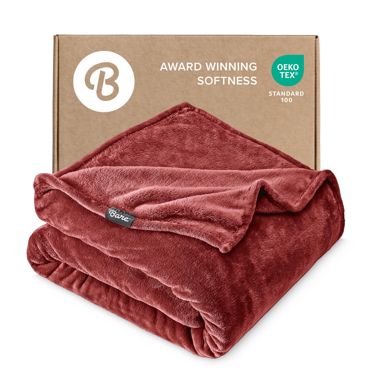Bare Home Fleece Blanket Luxury Microplush (Full/Queen, Grey)