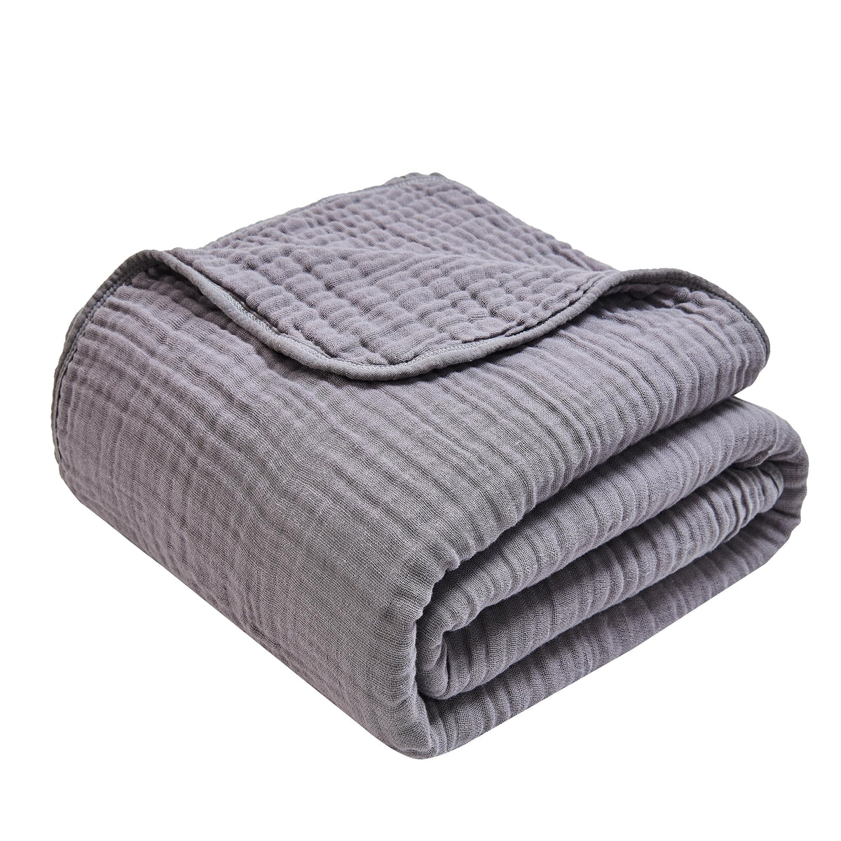 VANJOROY Muslin Throw Blanket for Adults, 100% Cotton 9-Layer 50x70, Beige