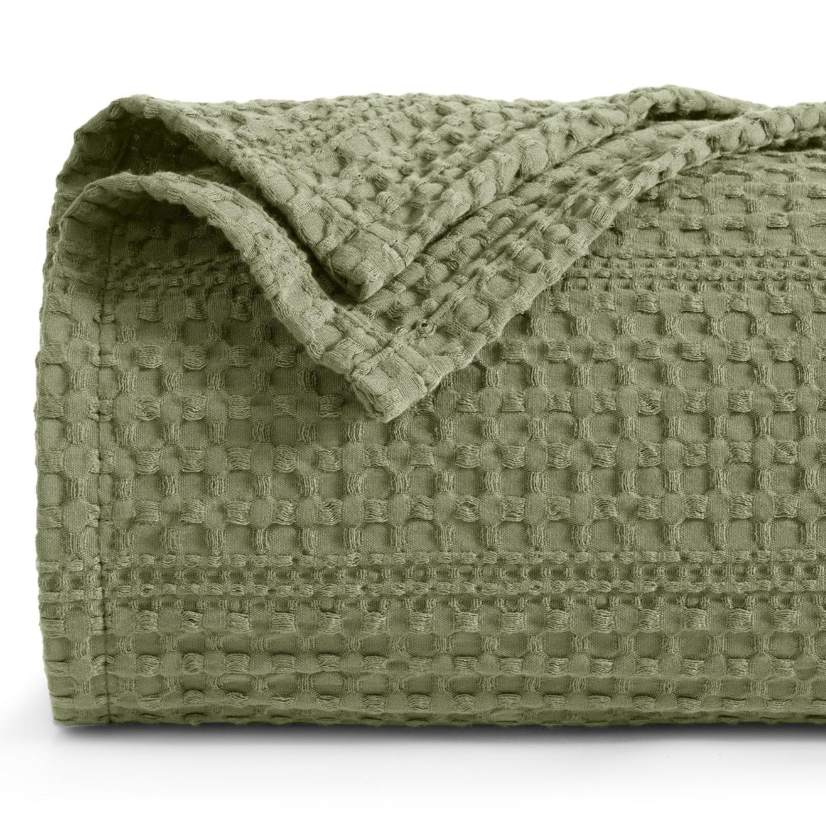 PHF Lightweight Waffle Weave Blanket Queen Size 90"x 90", Soft Woven All‑Season Blanket for Hot Sleepers - Aesthetic Home Decor for Couch Bed Sofa, Pet Friendly, Natural/Linen