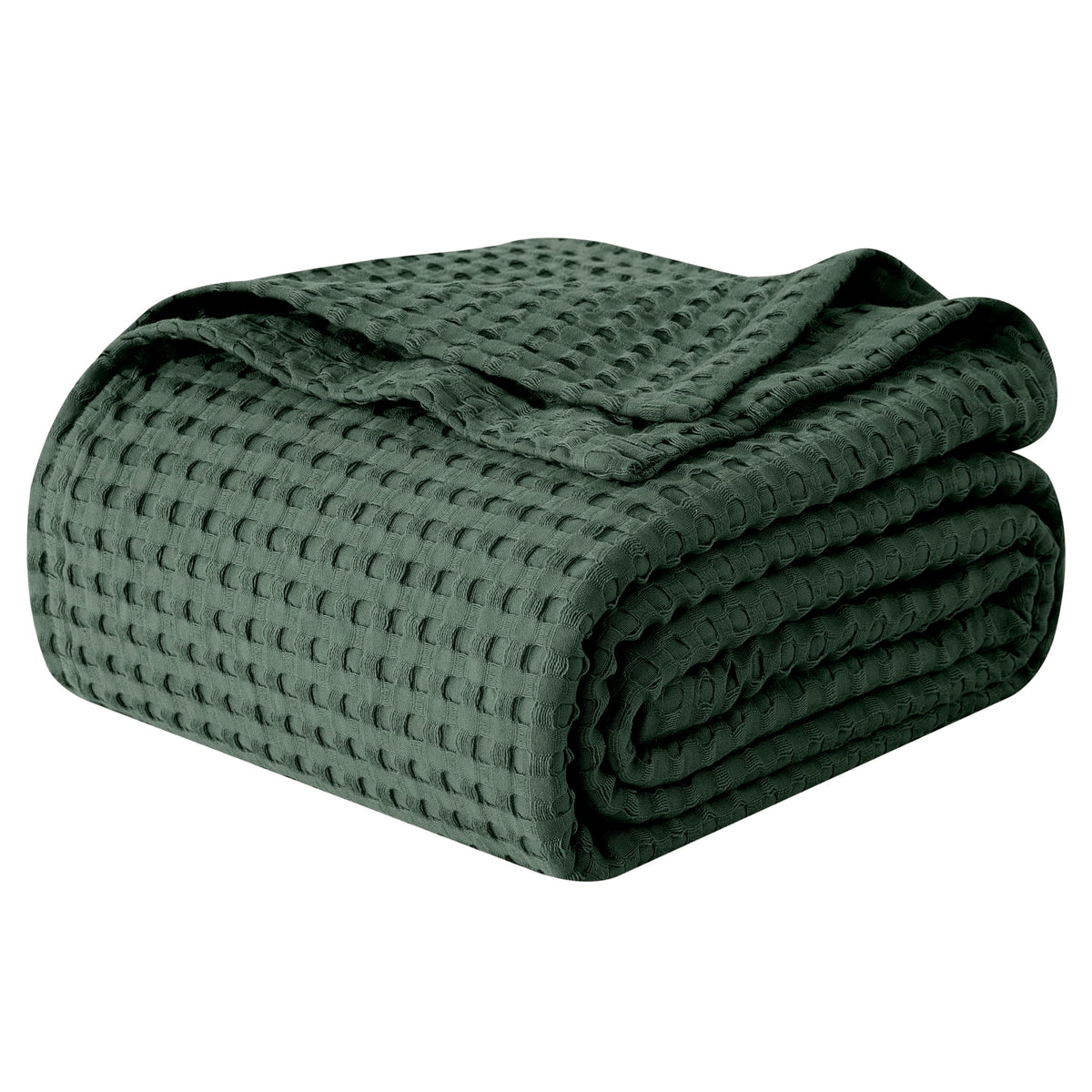 Elegant Comfort Premium 100% Cotton Waffle Blanket - Lightweight Breathable Waffle Weave Bed Blanket - Soft and Warm All Season Blanket for Couch, Sofa and Bed, King Size 90x108 Inches, Linen