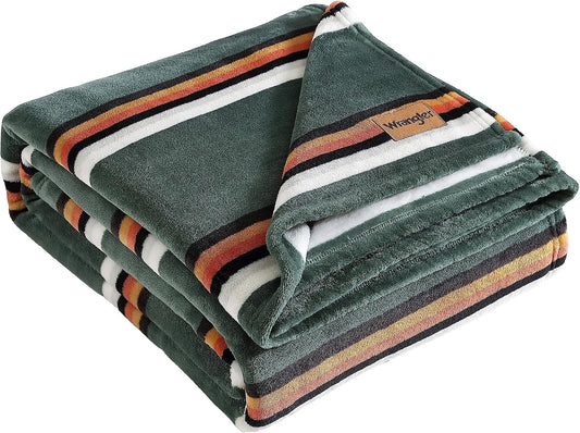 Wrangler - Ultra-Soft Plush Queen Size Blanket for Bed or Couch
