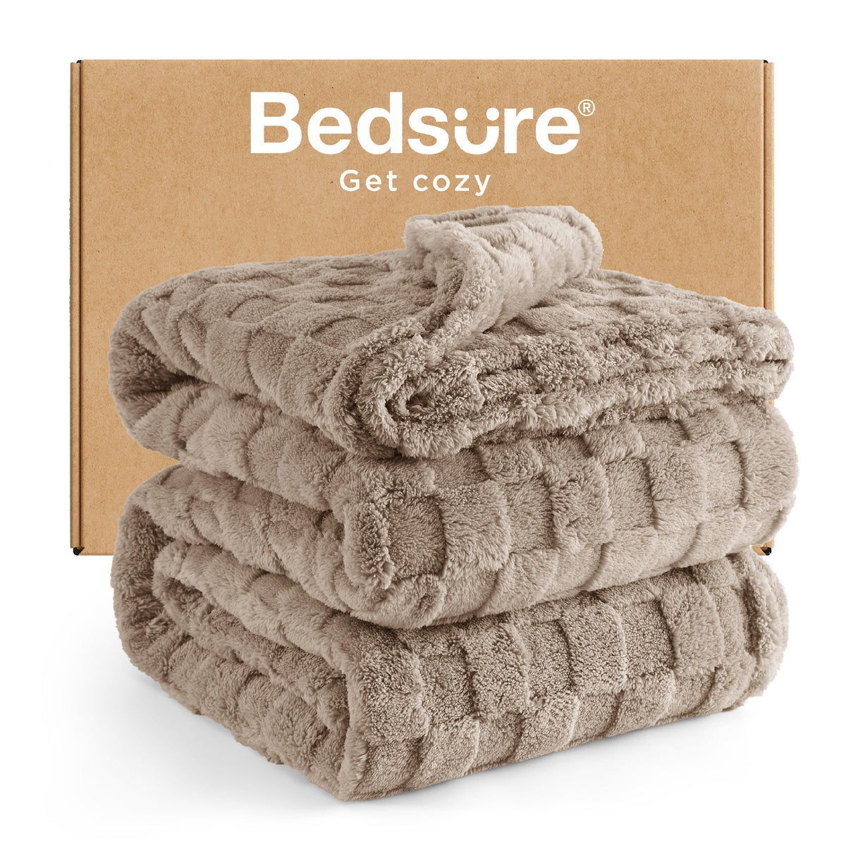 Bedsure Checkered Fleece Throw Blanket,Cute Home Decor,Sage Green,50"×60"