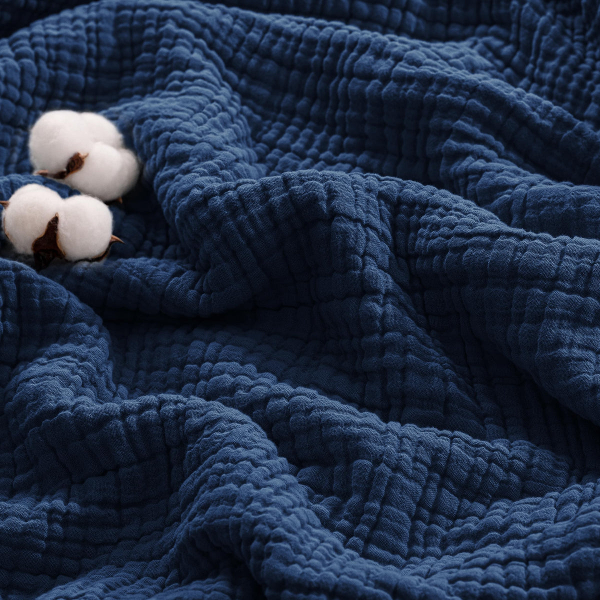 Exclusivo Mezcla 100% Cotton 6-Layer Muslin Throw Blanket, Khaki