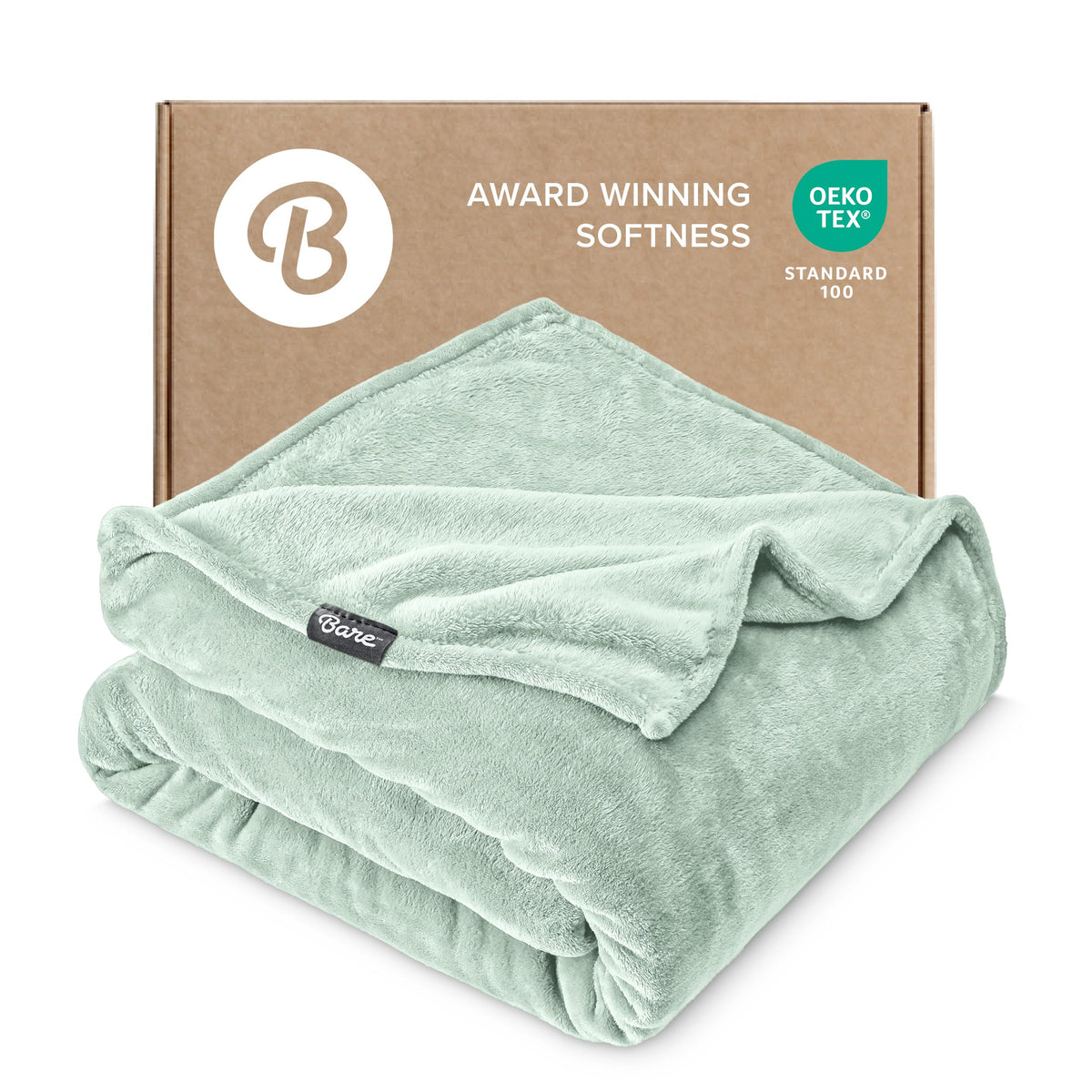 Bare Home Fleece Blanket Luxury Microplush (Full/Queen, Grey)