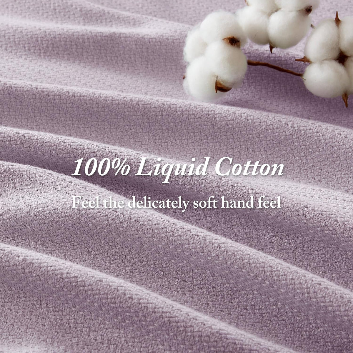 Madison Park Liquid Cotton Blanket All Season for Summer, King, Lilac