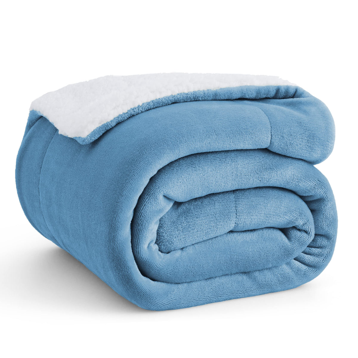 Bedsure GentleSoft Sherpa Fleece Throw Blanket for Couch, Non-Heated, Thick & Warm Cozy Comfort Blanket for Winter Fall, Soft Fuzzy Plush Throw Gifts for Women and Men, Grey, 50x60 Inches