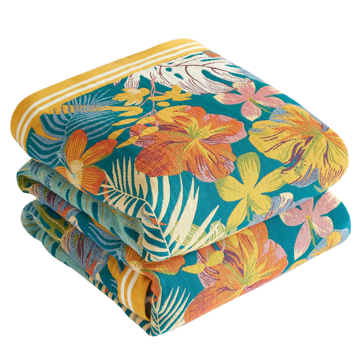 Boho Throw Blanket for Bed 50”x60”, 100% Cotton Blanket for Couch Sofa