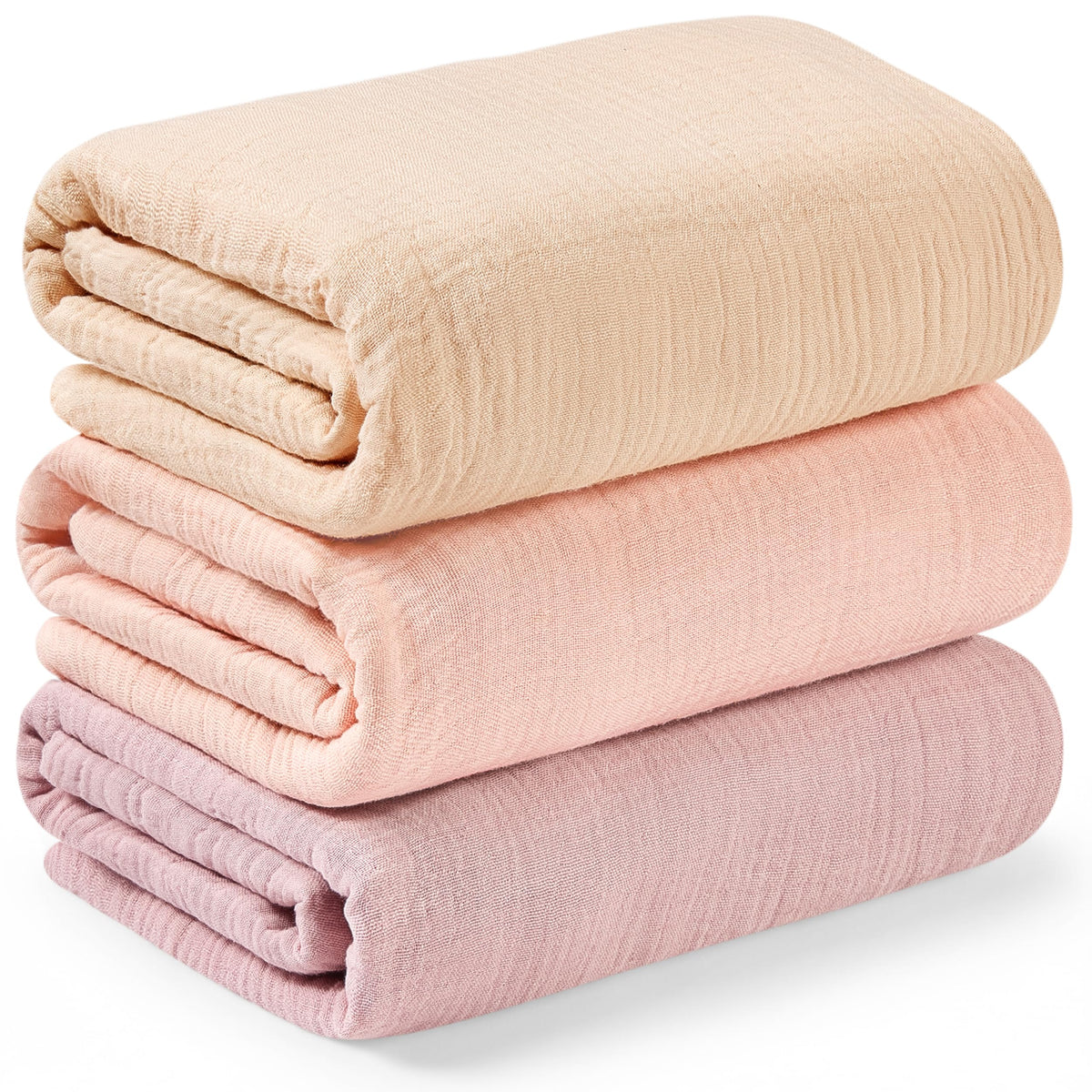 3pk Muslin Swaddle Blankets for Newborns Boys, Girls (Flora Vale, 47x47)