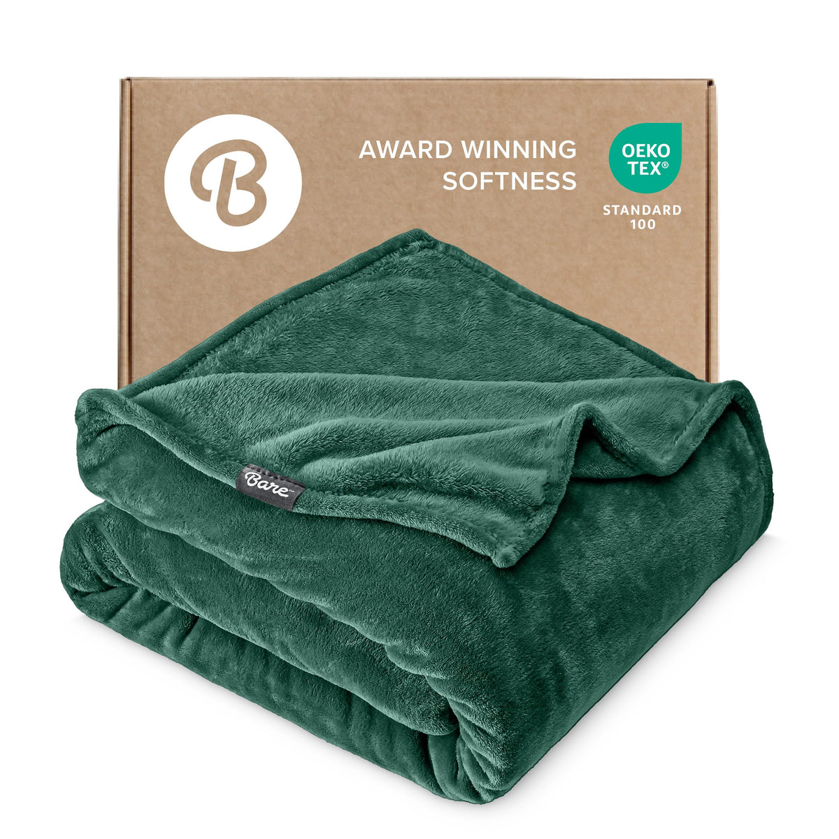 Bare Home Fleece Blanket Luxury Microplush (Full/Queen, Grey)