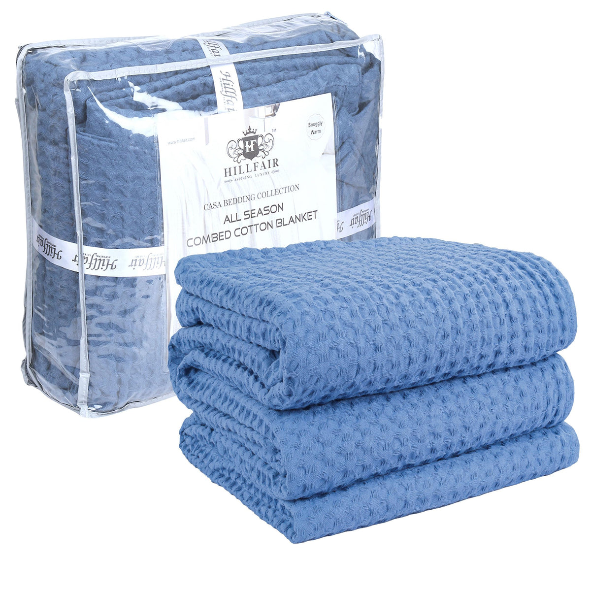 HILLFAIR 100% Combed Cotton Blanket– Twin Size Bed Blankets– Warm Soft All Season Breathable Lightweight Summer Blankets– Waffle Weave Home Decor Bed Blanket- Khaki Twin Bed Cotton Blankets/Bedcovers