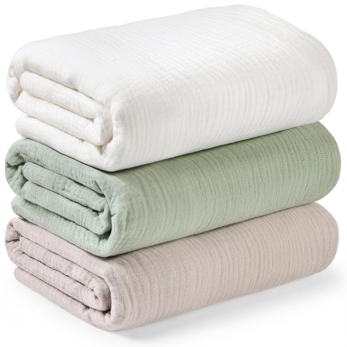 3pk Muslin Swaddle Blankets for Newborns Boys, Girls (Flora Vale, 47x47)