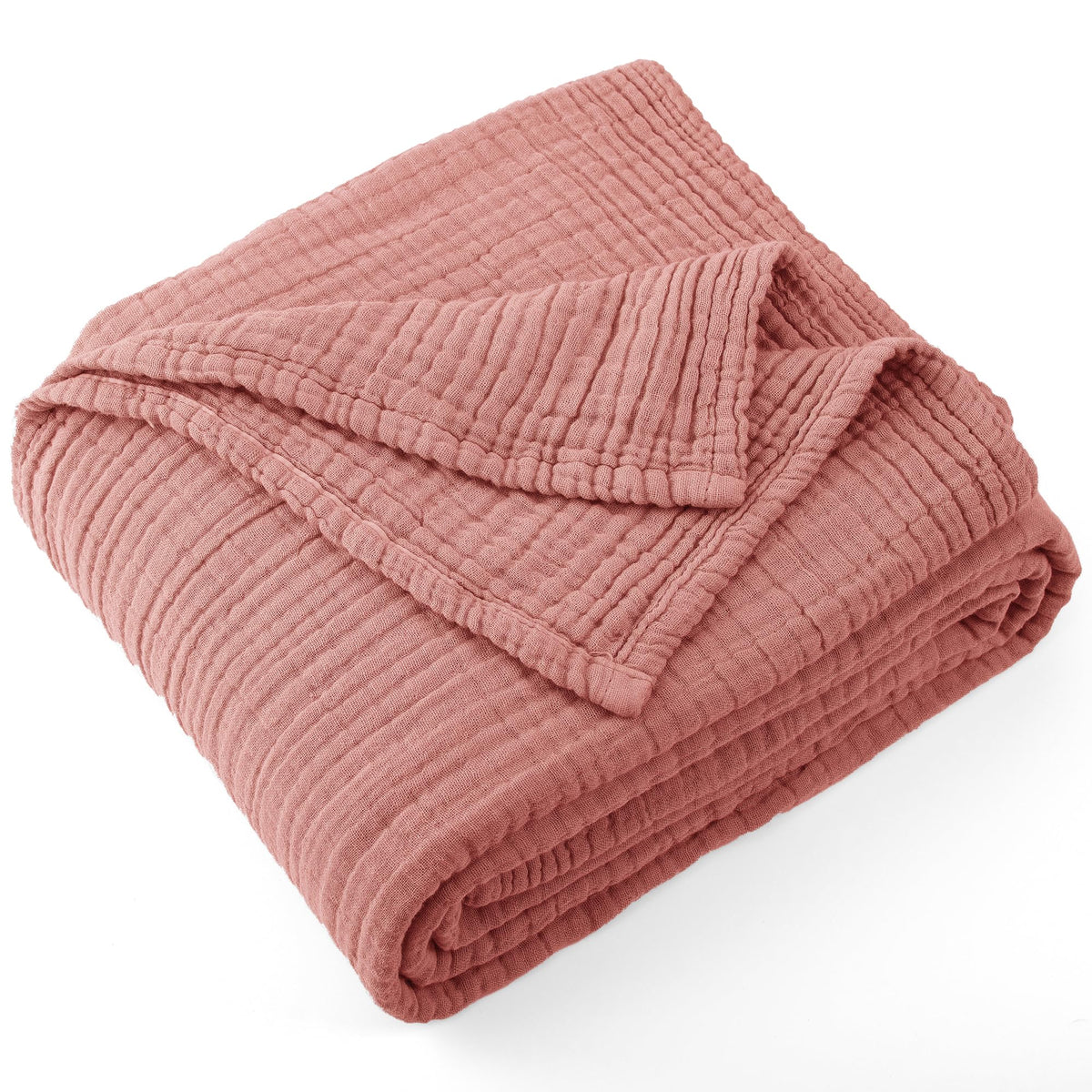 Carriediosa 100% Cotton Muslin Throw Blanket 108x 90 Summer Gauze for Adult