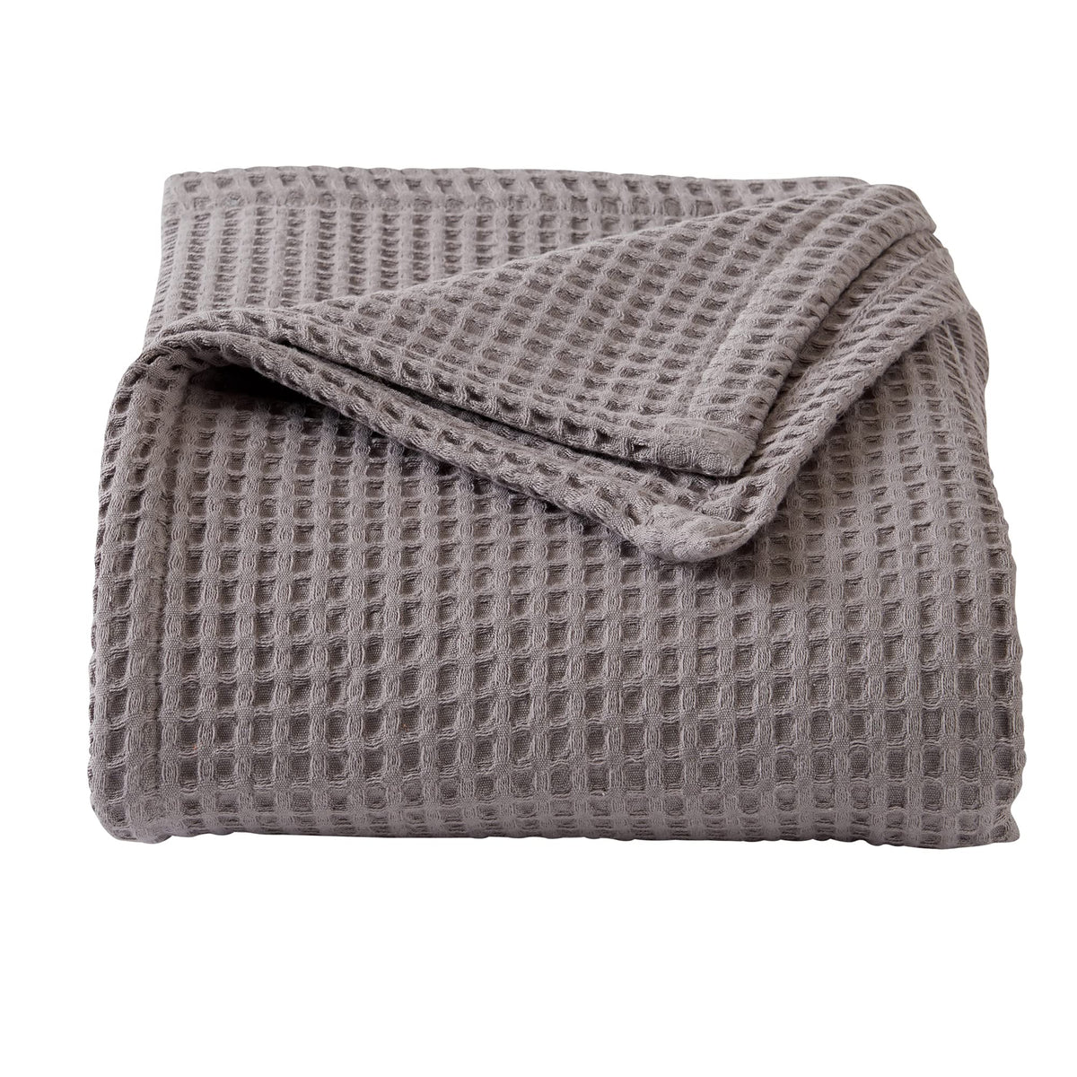 100% Cotton Waffle Weave Bed Blanket | Soft, Breathable, and Lightweight Blanket for All-Season | Perfect for Layering | Brielle Collection (Full/Queen, Linen)