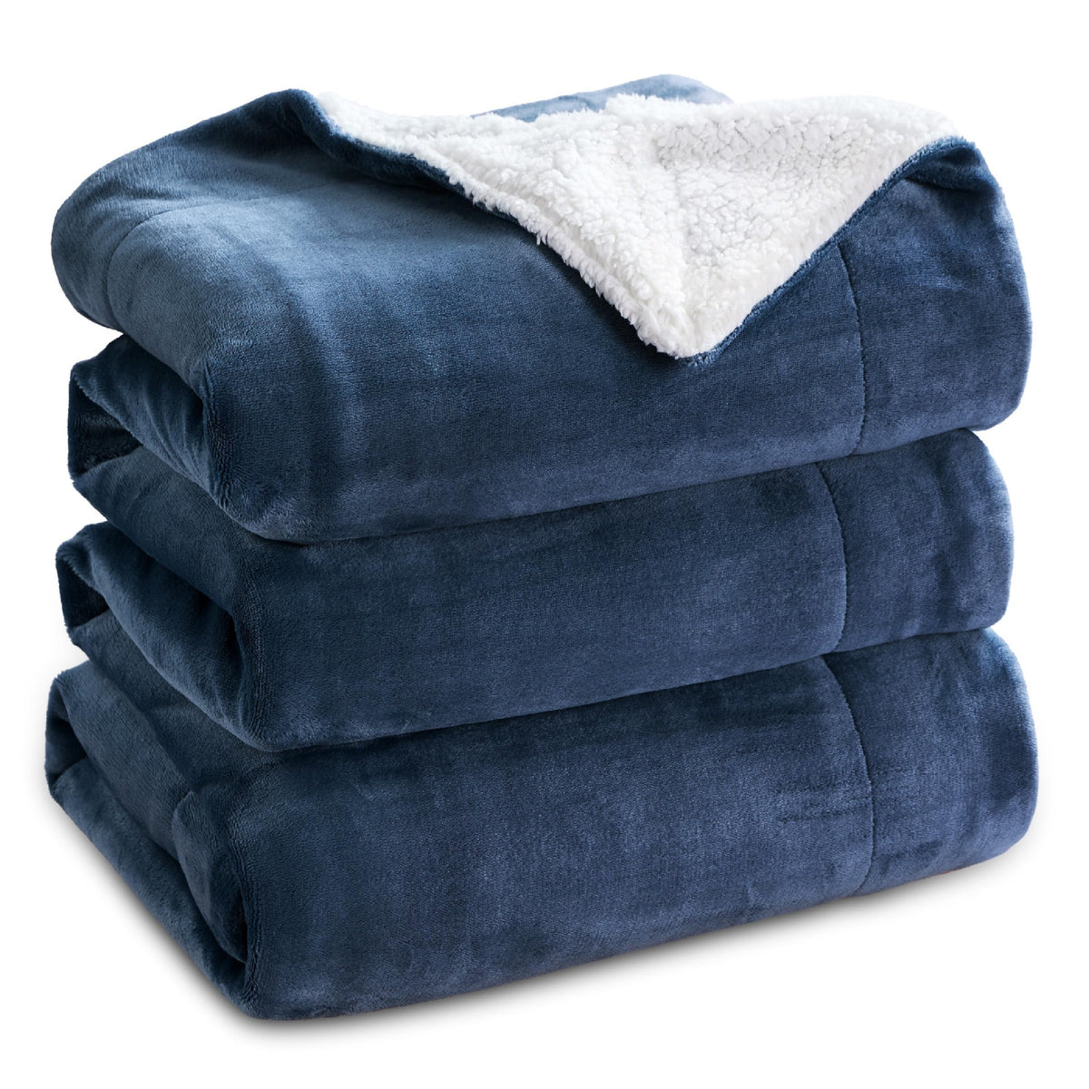 Bedsure GentleSoft Sherpa Fleece Throw Blanket for Couch, Non-Heated, Thick & Warm Cozy Comfort Blanket for Winter Fall, Soft Fuzzy Plush Throw Gifts for Women and Men, Grey, 50x60 Inches